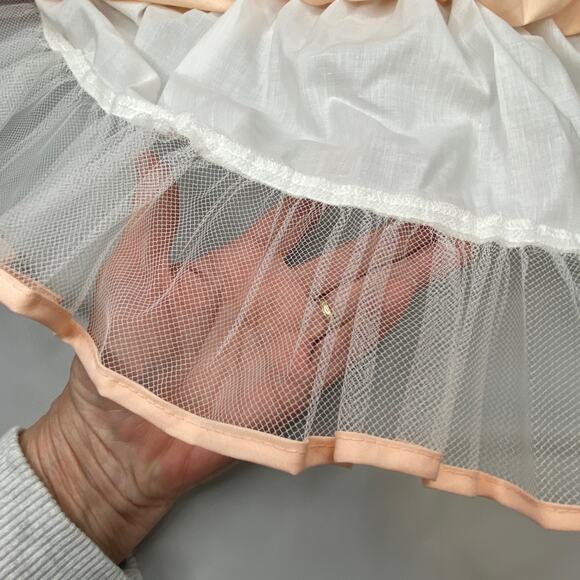 VTG Lilo California Full Circle Dress Girls Sz 5 Pageant Ruffled Tiered Party - Picture 10 of 12